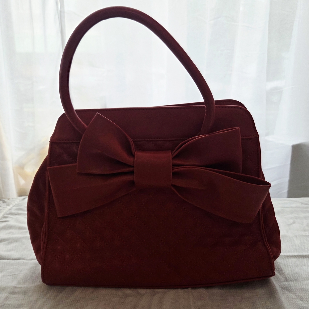 Scarleton Brand, Elegant Red Bow Handbag